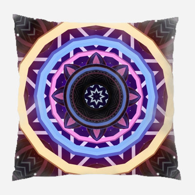 Geometric Microsuede Reversible Throw Pillow