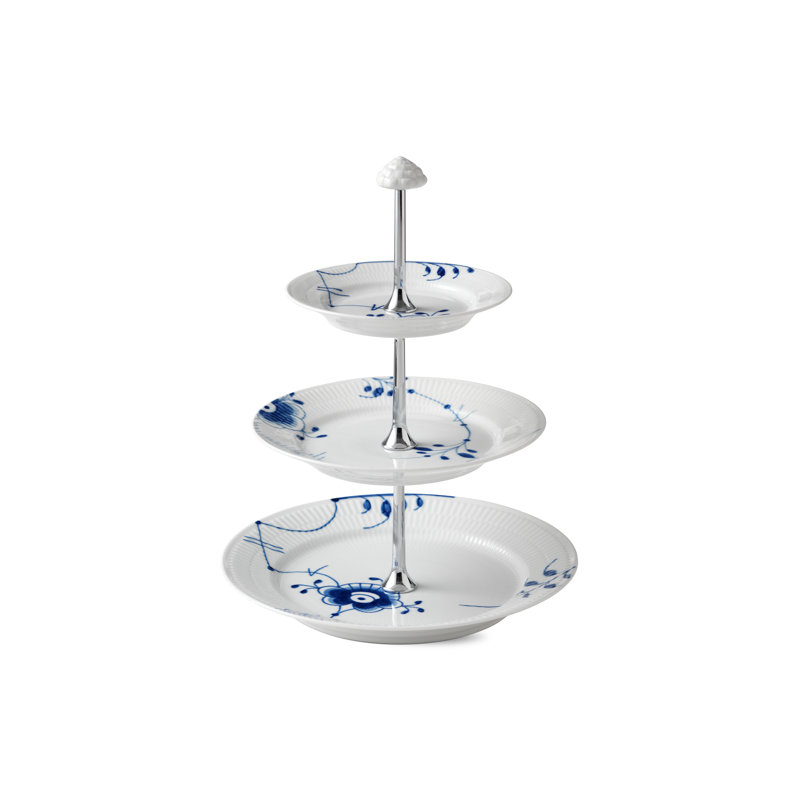 Royal Copenhagen Blue Fluted Mega Tiered Stand