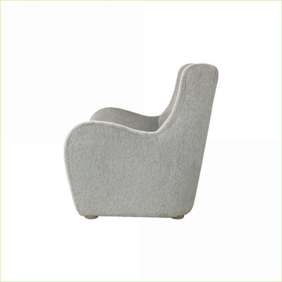 Fauteuil d'appoint pivotant pour adultes, siège rembourré en tissu gris ardoise (zinc) pour le salon, la chambre à coucher et le bureau