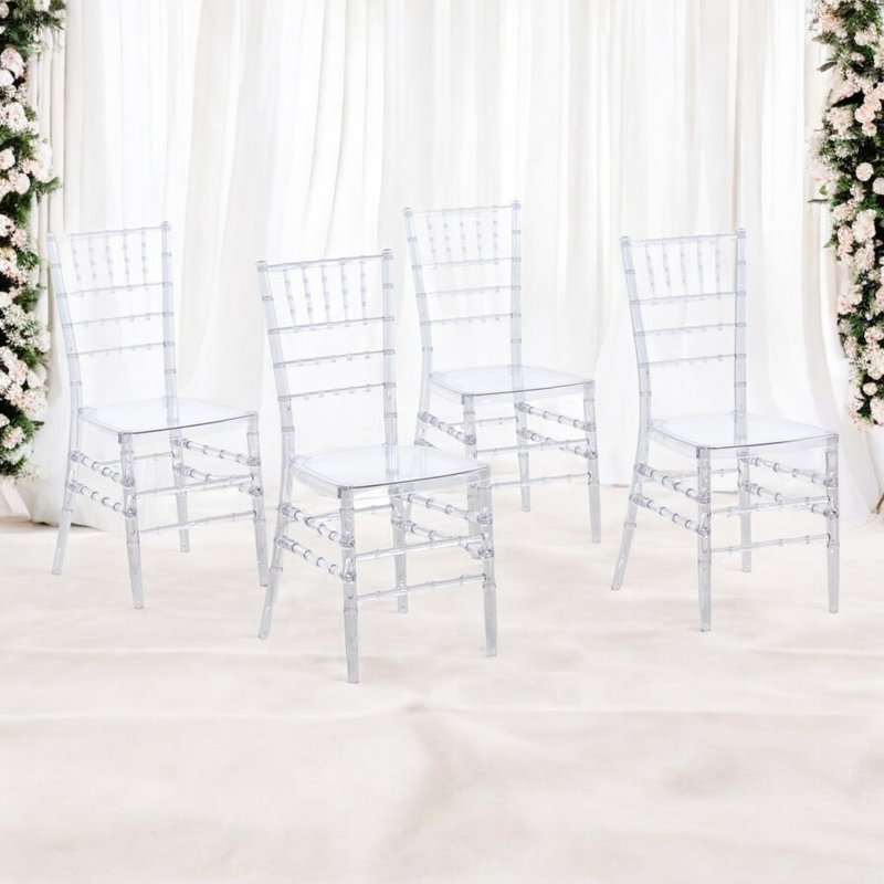 Chaise d'appoint empilable (ensemble de 4)