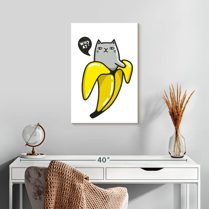 Brampt Banana Cat, 24" H x 16" W