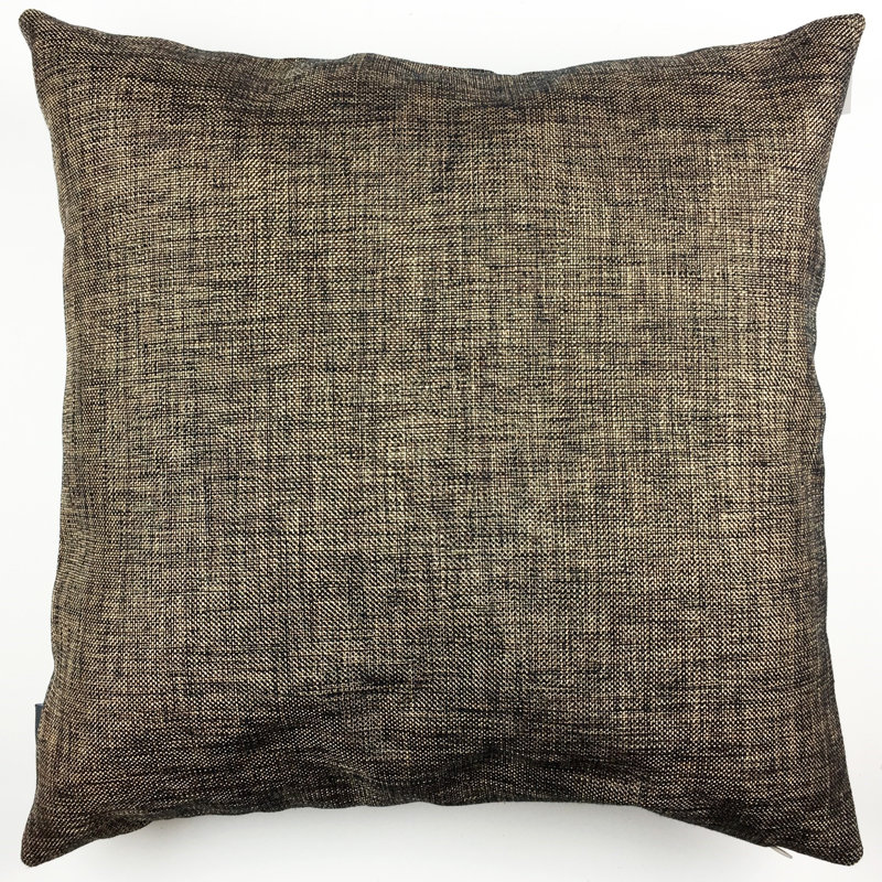 Friedl Solid Colour Feather Reversible Throw Pillow, Brown
