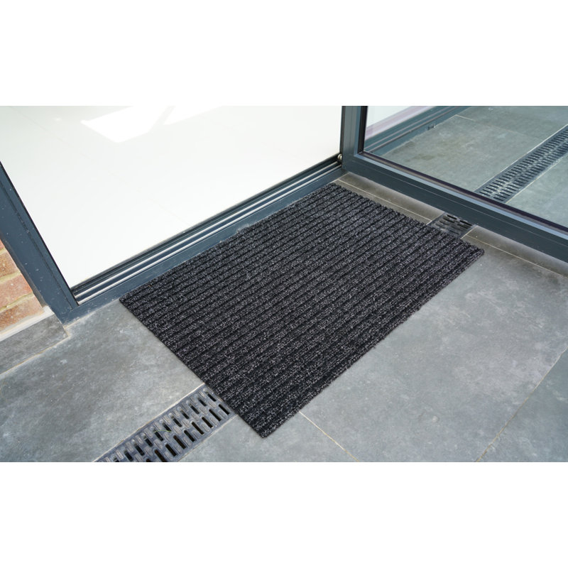 Amileah Non-Slip Doormat, Rectangle 50 x 80cm, Anthracite