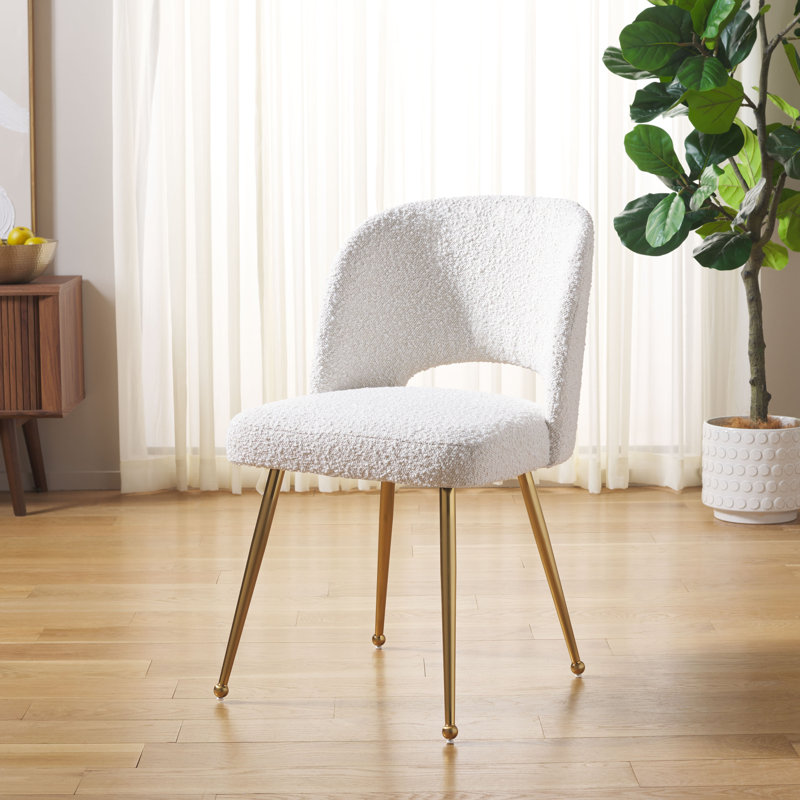 Vishakha 19.3'' H Upholstered Side Chair, Cream