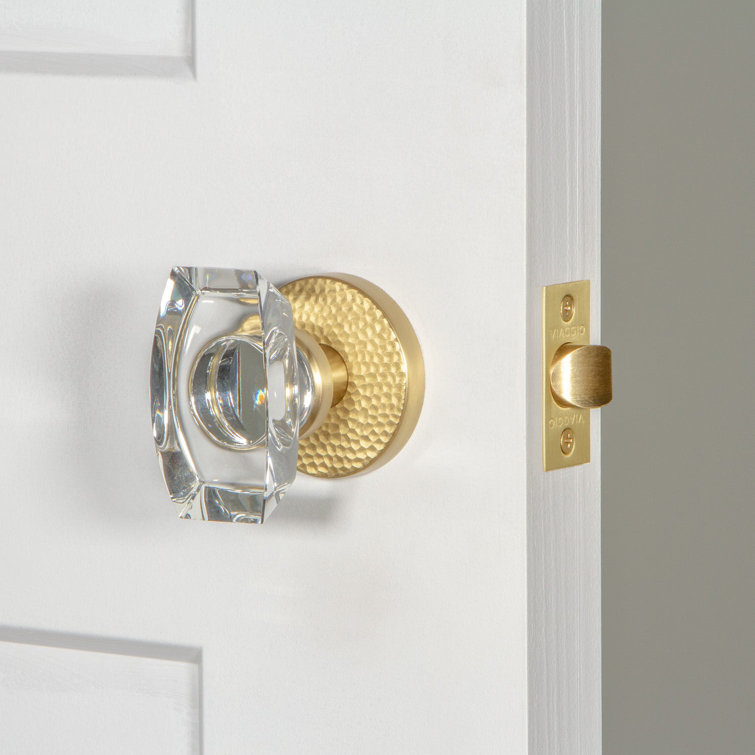 Viaggio Circolo Hammered Rosette Single Dummy With Stella Crystal Knob In Titanium Grey
