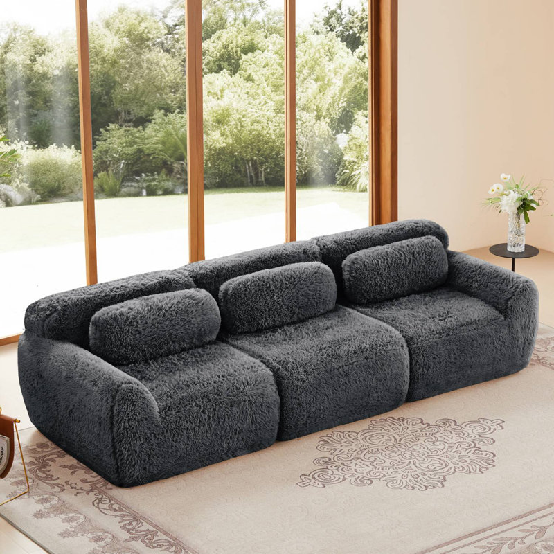 Canapé modulaire 114 po, Gris