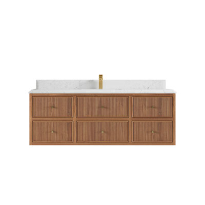 60'' Single Bathroom Vanity with Quartz Top
