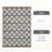 Grey Beige Checkered Striped 5 × 7 Ft Rug for Dining Room Entryway