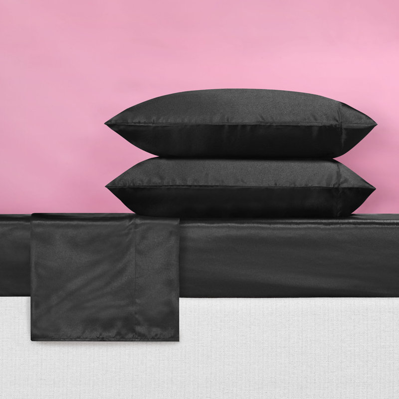 Betsey Johnson Soft Satin Sheet Sets, Betseys Leopard, Queen Sheet Set with 2 Pillowcases