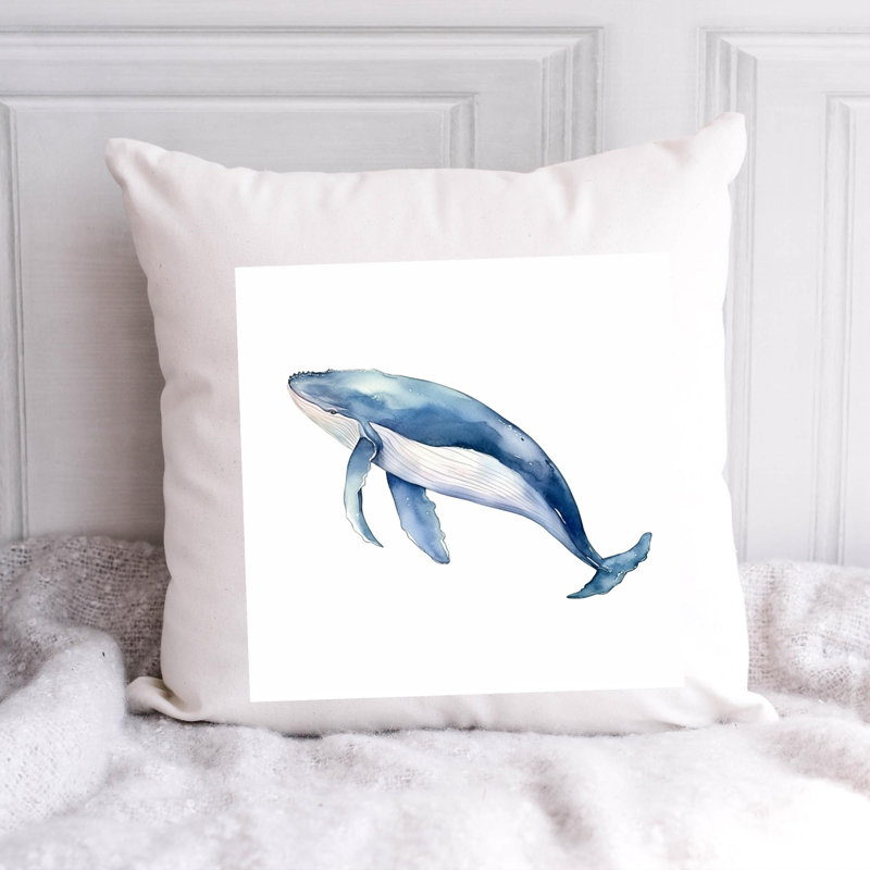 Nautical Sea Life_577 - Coussin décoratif avec coussin décoratif, H 18 po x l 18 po