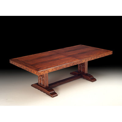 Extendable Walnut Solid Wood Dining Table