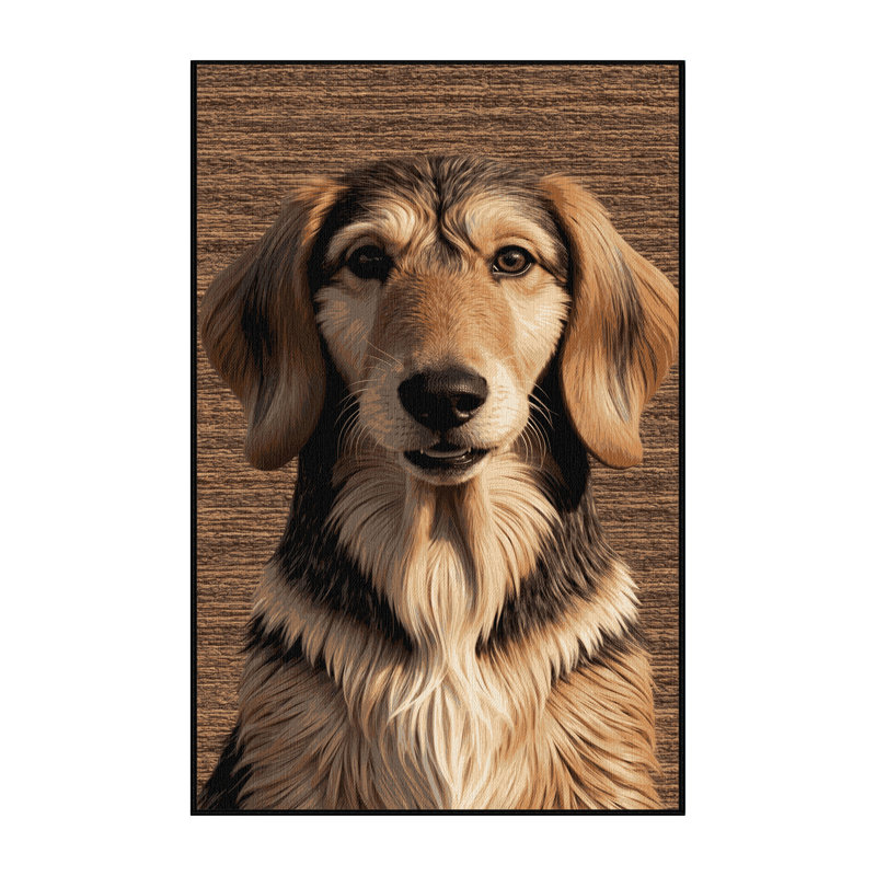 Washable Otterhound Dogs Area Rug, Runner 2' x 4'