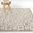 Matthes Grey Floral Checkered Area Rug-1687679065