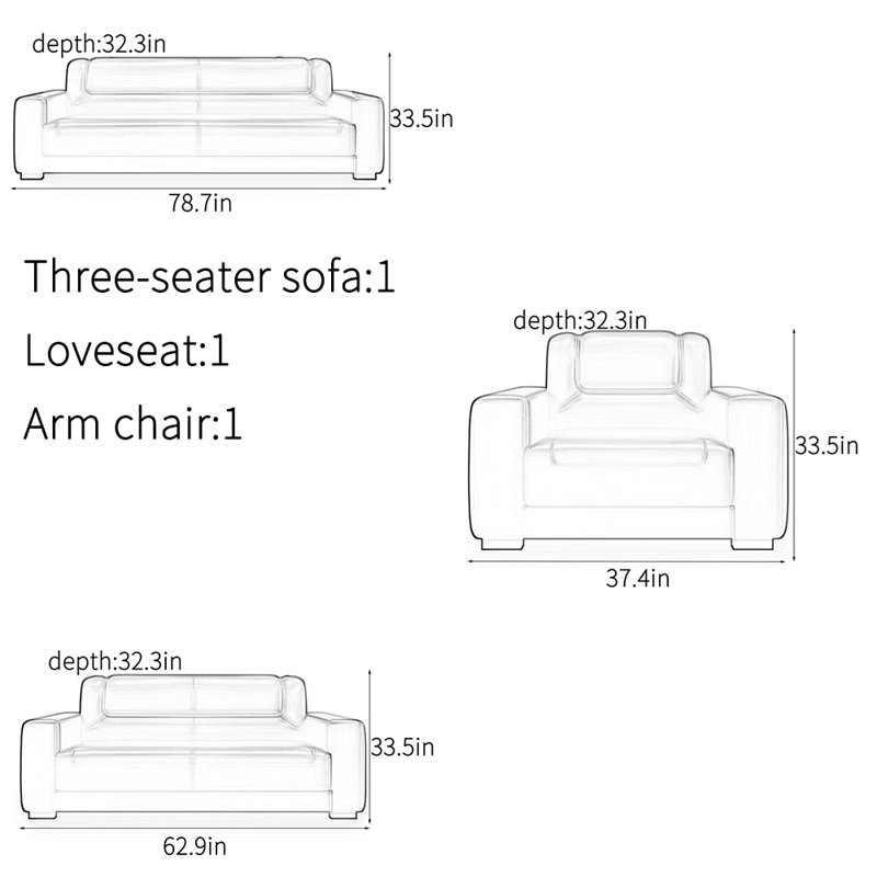 Modern elegant simple sofa set