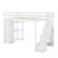 Lit mezzanine simple avec tiroirs et escaliers