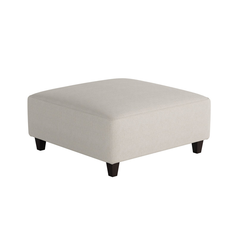 Aurora Upholstered Ottoman, Truth or Dare Salt Revolution Performance Fabrics