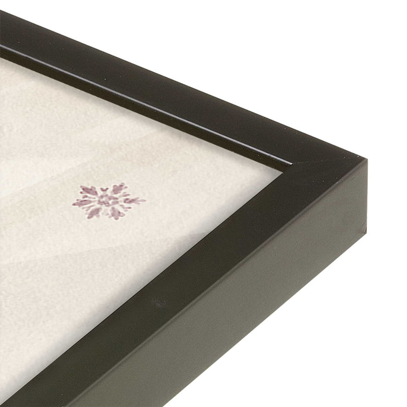 Bas de Noël rétro imprimé, H 21,5 po x l 21,5 po, Cadre simple noir satiné, bois massif