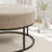 Cattibrie Vegan Leather Upholstered Round Ottoman-627229037