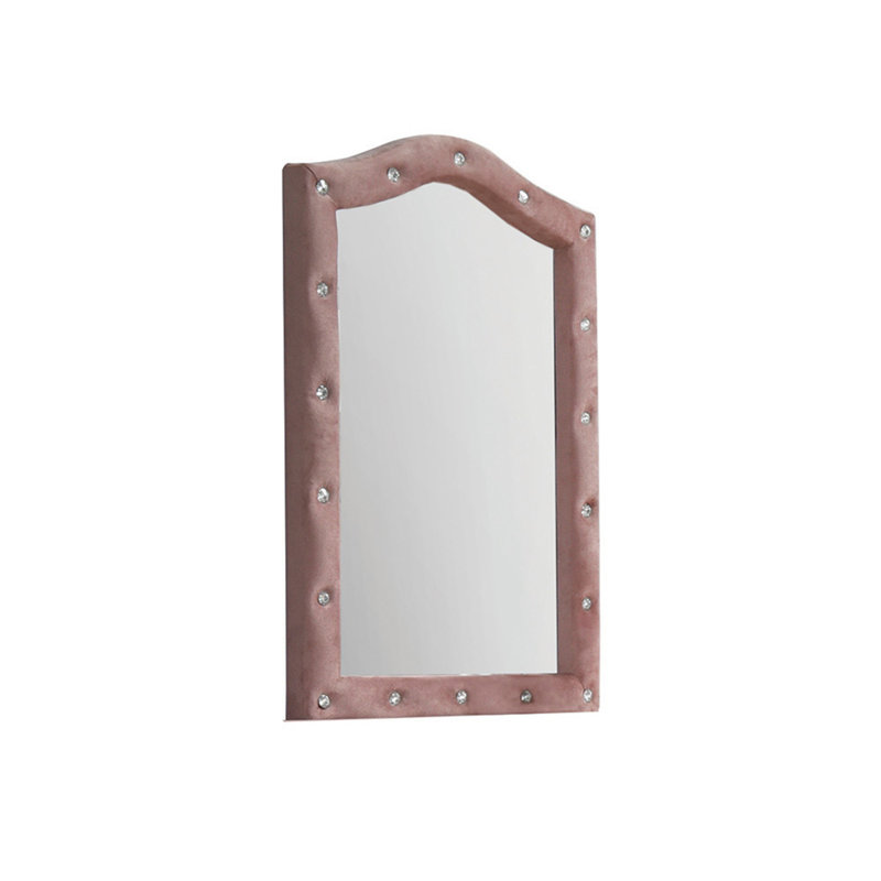 Miroir Reggie en tissu rose (miroir inclus seulement)