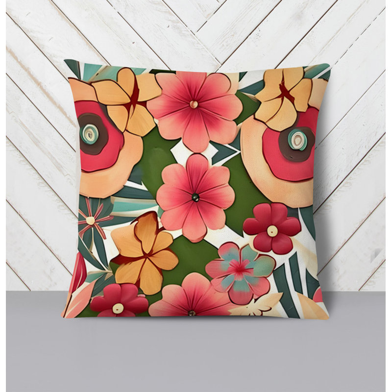 Coussin décoratif, Housse de coussin seulement - sans coussin, H 16 po x l 16 po