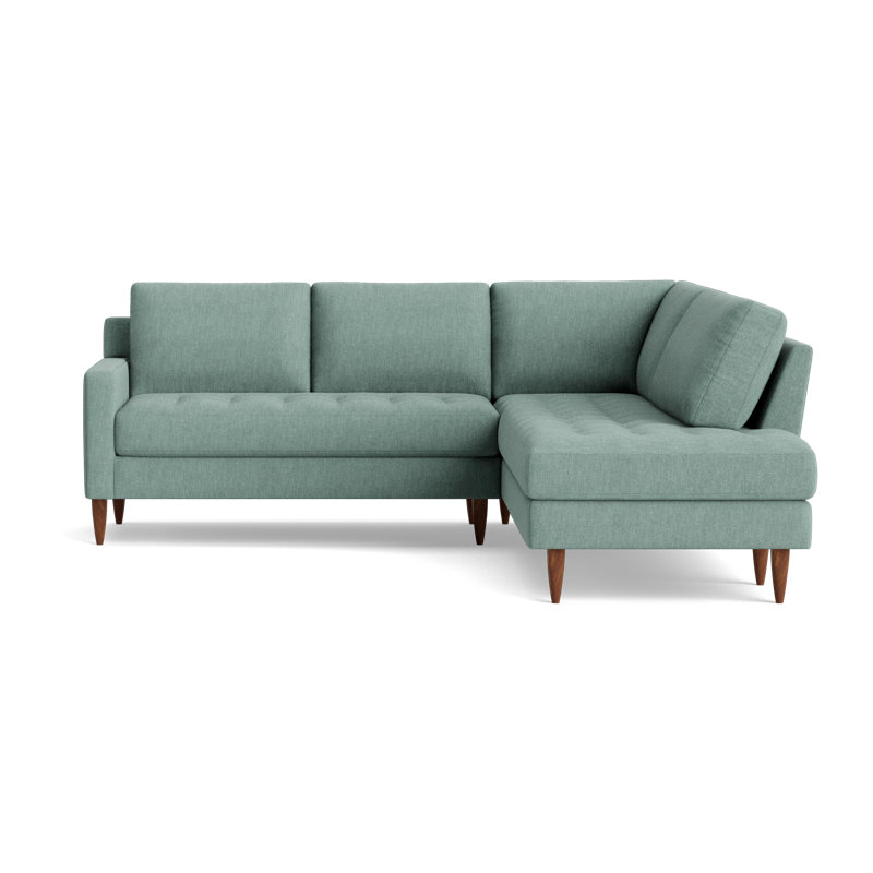 MCM Sectional With Bumper (95" X 95"), Right Hand Facing, Performance Weave - Spa