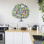 Décoration murale tambour en acier pommier avec oiseaux