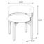 Chaise de salle à manger rembourrée Heston de style moderne du milieu du siècle, avec dossier ajouré incurvé et pieds en bois d'hévéa-135304276