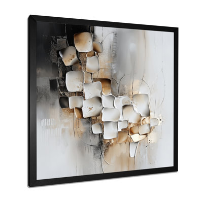 Geometric Mindful Balance Of Colors - Abstract Cubism Wall Art Print