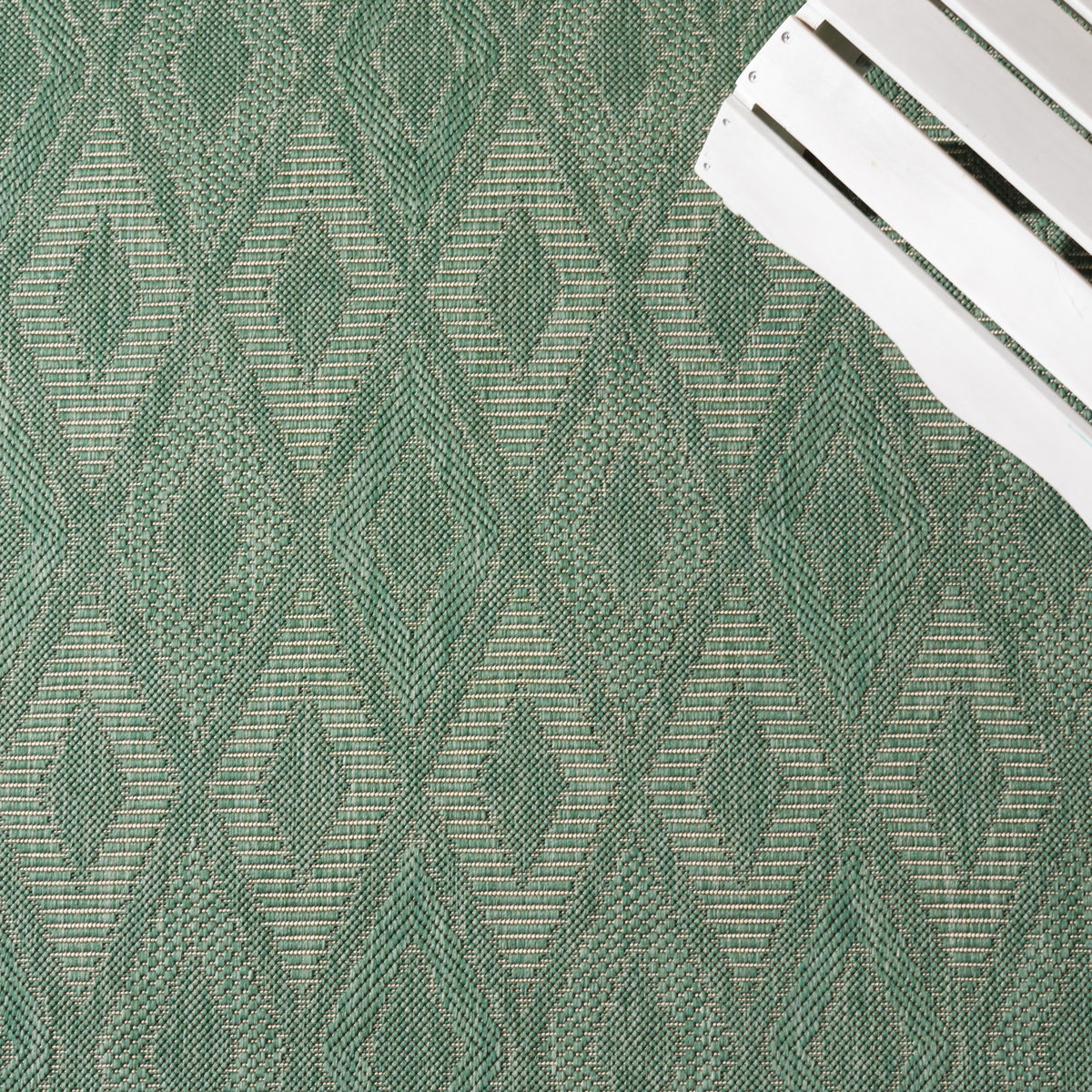 The Twillery Co.® Sherborn Geometric Dark Green Indoor / Outdoor Area ...