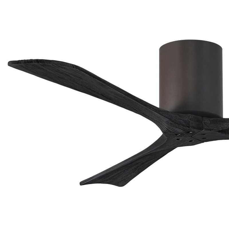 Ventilateur de plafond à 3 pales Olivier, Bronze texturé, Noir mat, 52"