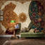 Papier peint baroque doré et décoration murale rétro européenne-2129037821-2129037816