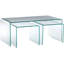 Josefina Glass Top Sled Nesting Tables