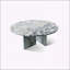 Table basse en marbre, petit accent de salon, pierre véritable-347605834-347605837