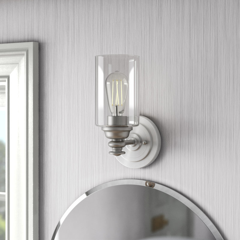 Appliquee à bras 1 lumières Uffington, Nickel poli brossé