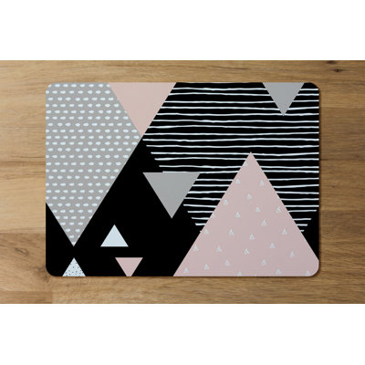 Blasko Wood, Polyester Geometric Rectangle Placemat