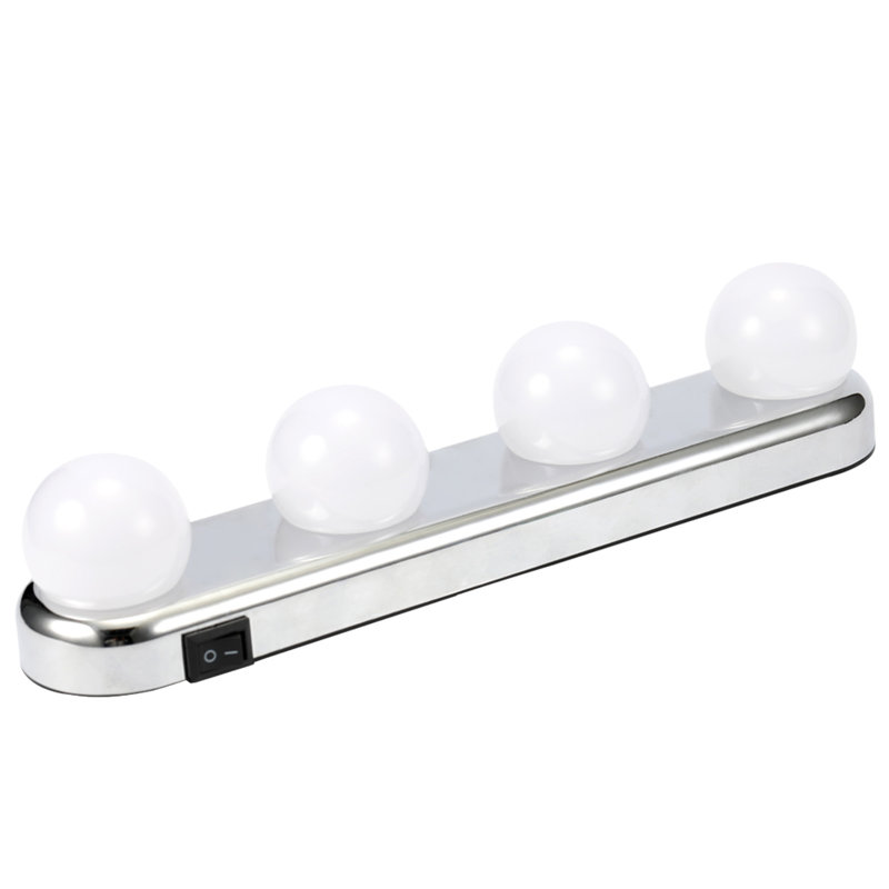 Mererid 4-Light White/Silver Dressing Mirror Light