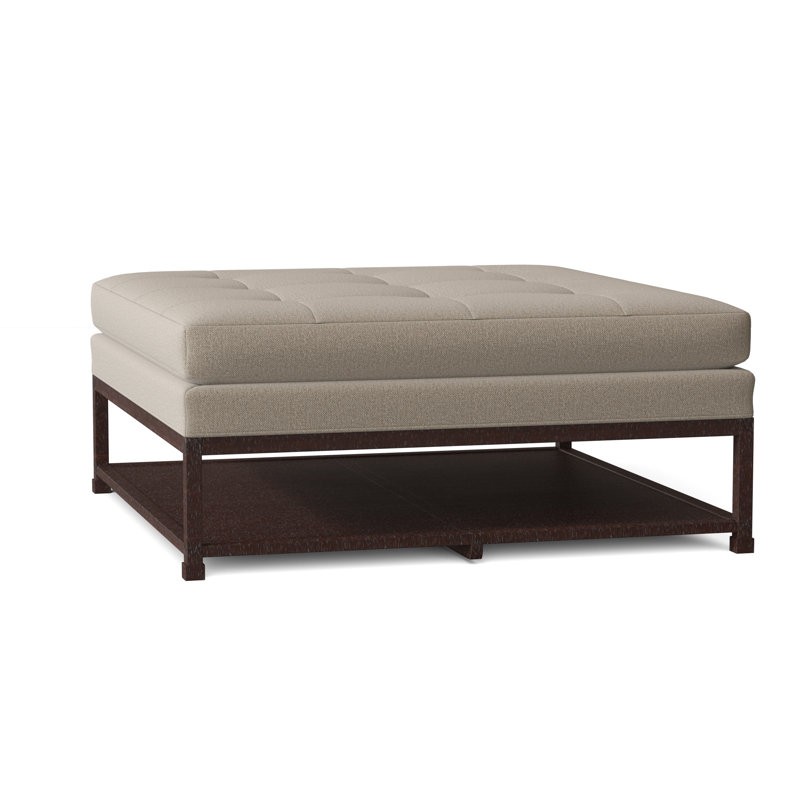 Libby Langdon 44.5" Wide Tufted Square Cocktail Ottoman with Storage, Tobacco, Oasis (9508 97)