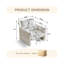 Fauteuil d'appoint simple capitonné en bois massif l 33,86 po x P 32,28 po x H 31,1 po Modasi