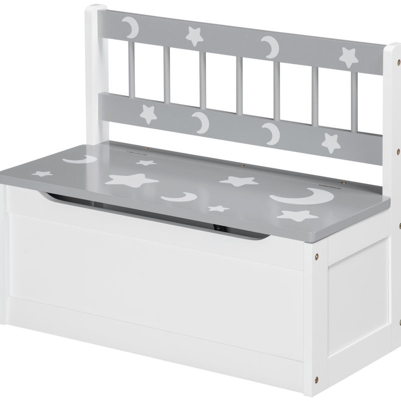 Furniture - Gray Storage Bench With Ample Room For 27L Interior Chest Gray, ' Bedroom &