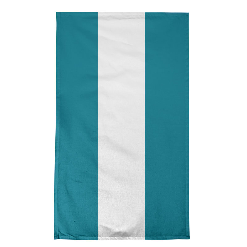 Torchon Football, Cotton Blend, Bleu sarcelle / blanc / bleu sarcelle basketball