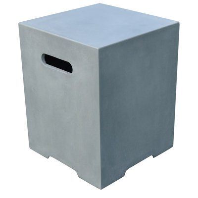 Square Concrete 15.7" Propane Tank Cover by Elementi Fire