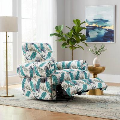 Claverton Manual Swivel Rocker Recliner With Chenille Upholstery