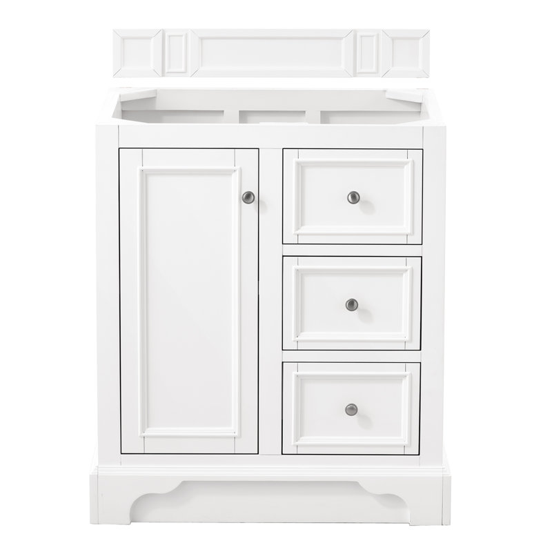 De Soto Single Bathroom Vanity Base, Bright White