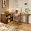 Bureaux en bois massif en L noyer clair-107556339-107556335