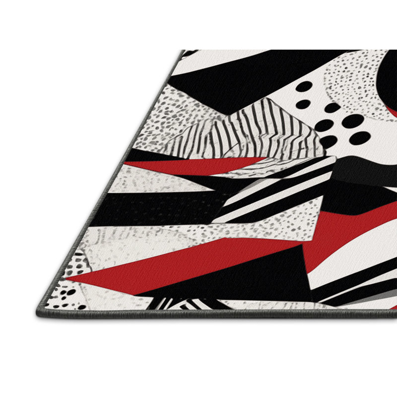 Crimson Fragment Rug, Square 7'