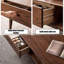 Table basse rectangulaire en bois massif noyer-321443429