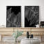 «Modern Abstract Shapes Coral And Black Cozy Neutral», 2 pièces sur toile-99015654-99015655