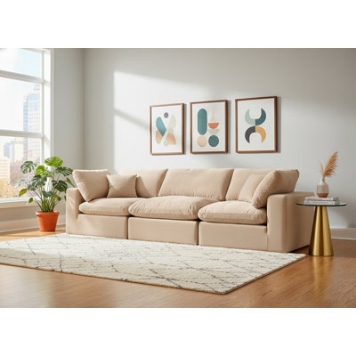 Ivoryanna 119'' Velvet Sofa