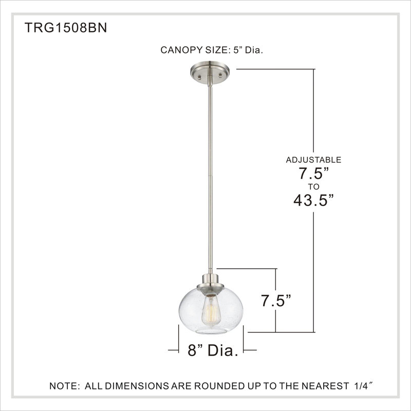 Spofford 1 - Light Single Pendant, Brushed Nickel