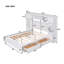 Lit double en bois avec armoire et tablette tout-en-un, blanc-2038779853